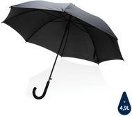 23" Impact AWARE RPET 190T standardi auto-open sateenvarjo, musta liikelahja logopainatuksella